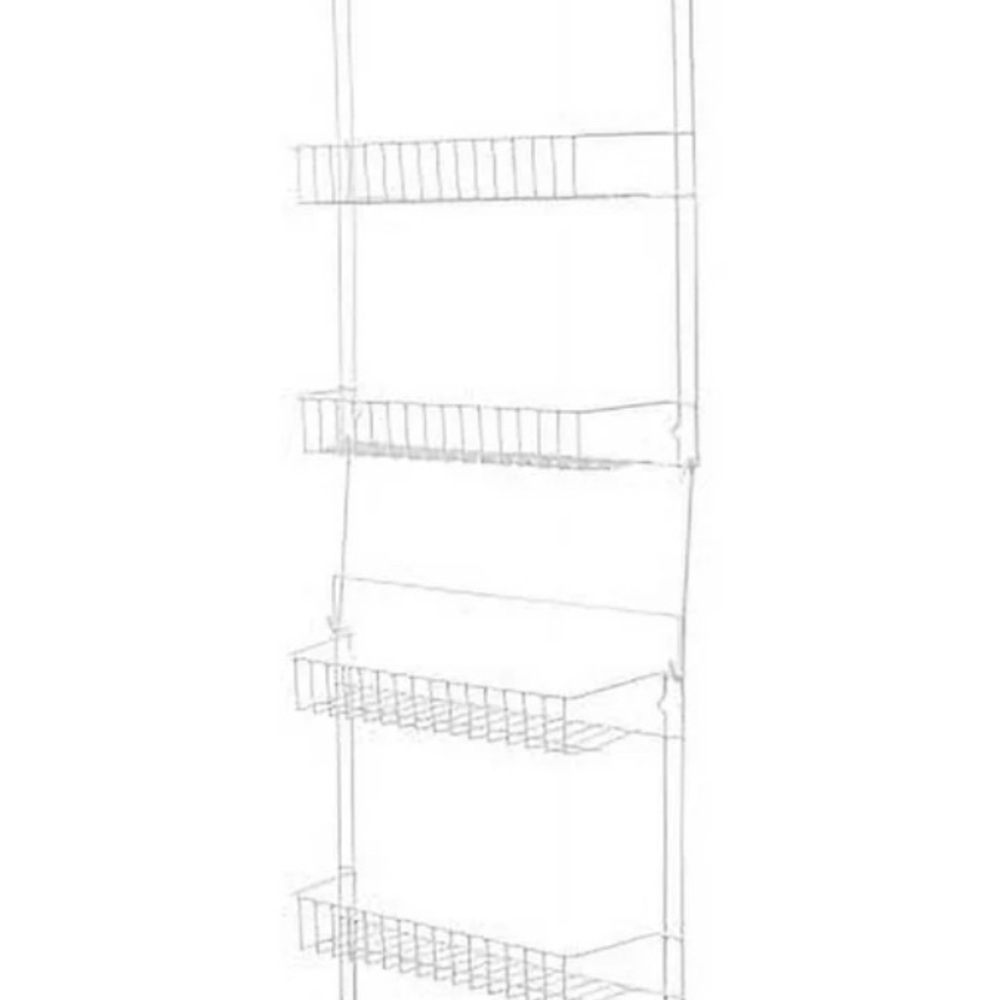 Over-the-Door White Storage Rack - Picture 3 of 5